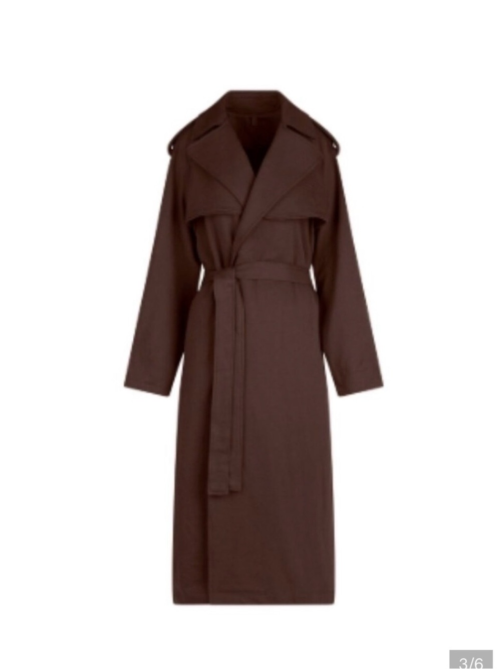 SKIMS Boyfriend Fleece Trench Coat - Espresso Brown
